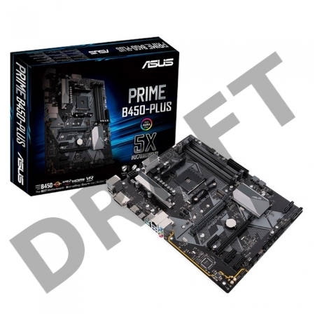 Материнская плата ASUS PRIME B450-PLUS Soc-AM4 AMD B450 4xDDR4 ATX AC`97 8ch(7.1) GbLAN RAID+DVI+HDMI