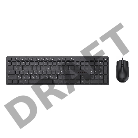 Комплект клавиатура+мышь NERPA, проводной, 104 кл, 1000DPI, 1.8м, черный