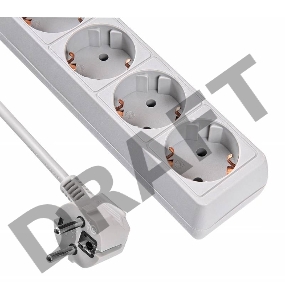 Сетевой фильтр Buro 500SL-1.5-G 1.5м (5 розеток) серый (пакет ПЭ)