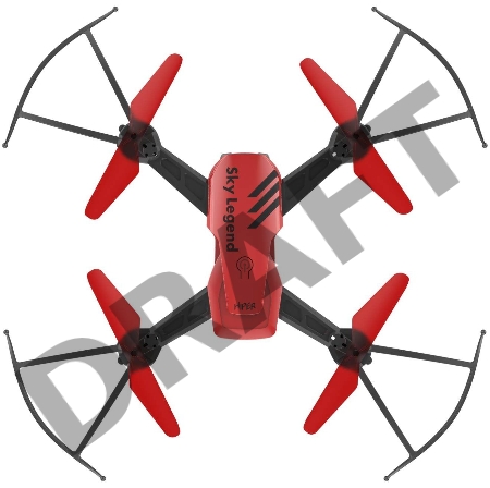 Квадрокоптер Hiper SKY LEGEND FPV 480р WiFi ПДУ черный