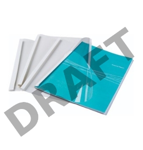 Термообложка Fellowes A4,   50шт, 15 мм, clear front, white back (FS-5390001)