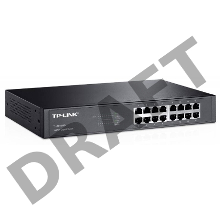 Коммутатор TP-Link SMB TL-SG1016D неуправляемый настольный/19U 16x10/100/1000BASE-T