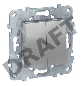 Выключатель 2-кл. UNICA NEW (сх.5) алюм. SchE NU521130