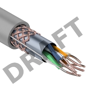 Кабель витая пара REXANT SFTP 4PR 24AWG, CAT5e, бухта 305 м