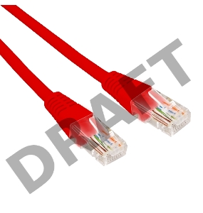 Патч-корд U/UTP REXANT категория 6, RJ45-RJ45, неэкранированный, 26AWG, LSZH, красный, 0.5 м