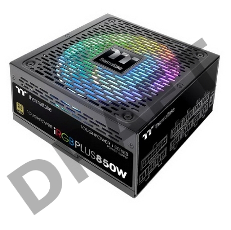 Блок питания Thermaltake ATX 850W Toughpower iRGB Plus 80+ gold (24+4+4pin) APFC 140mm fan color LED 12xSATA Cab Manag RTL