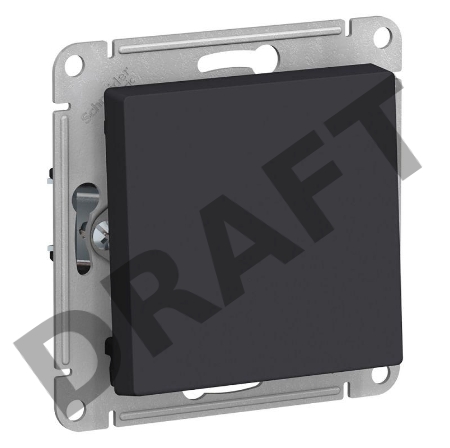 Механизм выключателя 1-кл. ATLAS DESIGN (сх.1) 10АХ карбон