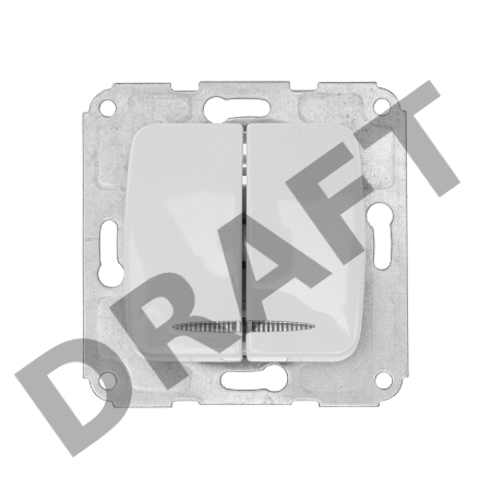 Выключатель DEA 2кл (инд) с/у 10А мех. Бел KRANZ (1/10/120)