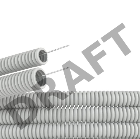 Труба гофрированная ПВХ d40мм c протяж. сер. (уп.20м) ДКС 91940