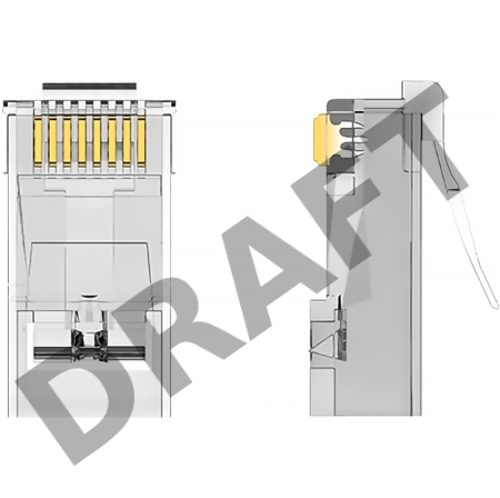 Коннектор Vention RJ45 (8p8c), UTP, cat. 6A, под витую пару (10шт.)