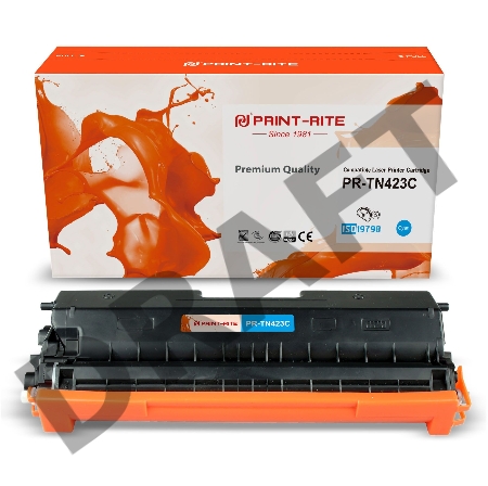 Картридж лазерный Print-Rite TFBAB1CPU1J PR-TN423C TN-423C голубой (4000стр.) для Brother DCP L8410CDW/HL L8260CDW/MFC L8690CDW