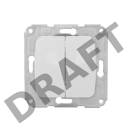 Выключатель DEA 2кл с/у 10А мех. Бел KRANZ (1/10/120)