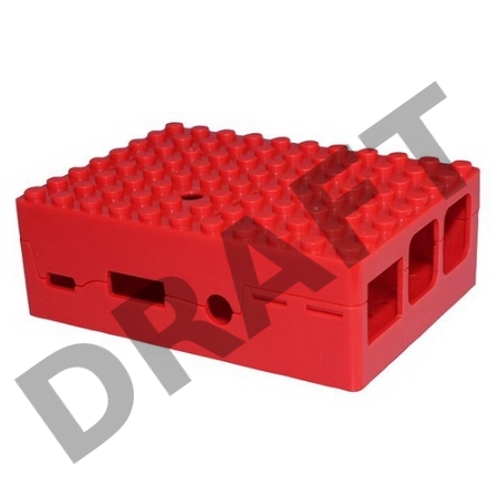 Корпус RA183 red для микрокомпьютера Raspberry Pi 3 ACD Red ABS Plastic Building Block case for Raspberry Pi 3