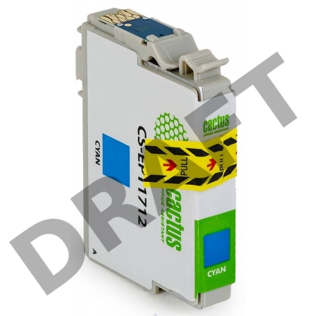 Картридж струйный Cactus CS-EPT1712 голубой для Epson Expression Home XP-33/103/203/207/303 (10ml)