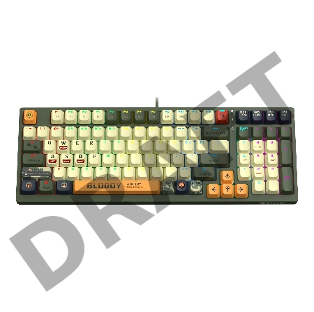 Клавиатура A4Tech Bloody S98 Aviator механическая зеленый USB for gamer LED (S98 AVIATOR)