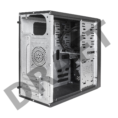 Корпус Minitower ExeGate mEVO-7807 (mATX, без БП, 1*USB+1*USB3.0, черный 1x12см с RGB подсветкой)