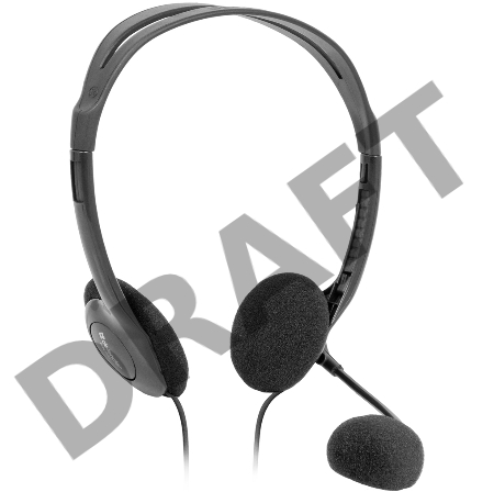 Гарнитура стерео Defender HN-102 /накладные компактные / Ø30 мм/ 2 х 3.5 mm jack стерео/ кабель 1,8 м/ черный. 63102