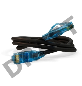 Патч-корд Hyperline U/UTP, Cat.6, LSZH, 3 м, черный PC-LPM-UTP-RJ45-RJ45-C6-3M-LSZH-BK