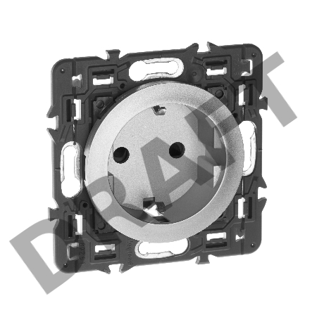 Механизм розетки СП Celiane 2P+E защ. шторки нем. станд. с безвинт. зажим. Leg 067153