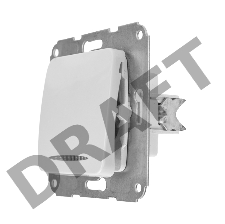 Выключатель DEA 1кл (инд) с/у 10А мех. Бел KRANZ (1/10/120)