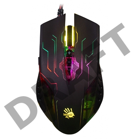 Мышь A4Tech Bloody Q51 черный/рисунок оптическая (3200dpi) USB игровая (8but)