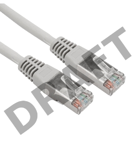  Патч-корд F/UTP, CAT 5e, RJ45-RJ45, 26AWG, ZH нг(А)-HF, серый, 0,3м  REXANT