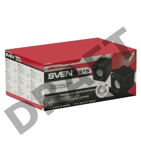 Колонки Sven 315 2.0 черный 5Вт