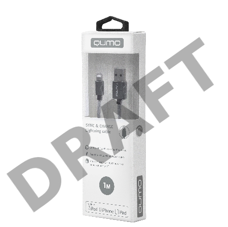 Кабель Cable Qumo MFI опл/мет 1м grey (AP300) (20718)