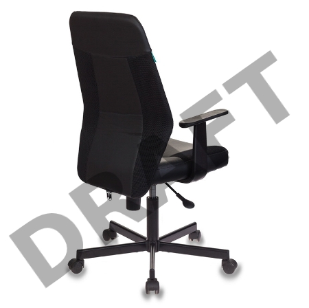 Кресло Бюрократ CH-606/BL+TW-11 черный искусст.кожа/ткань крестовина металл