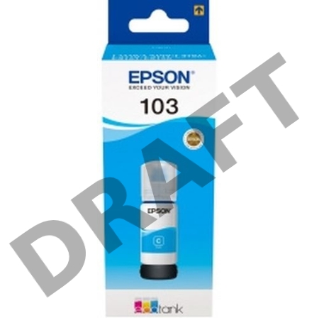 Картридж струйный Epson 103C C13T00S24A голубой (65мл) для Epson L3100/3110/3150