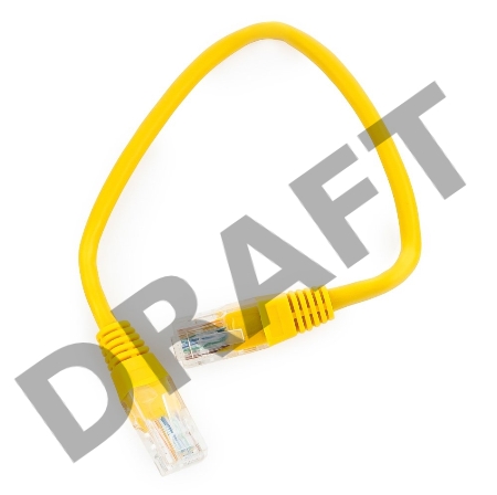 Патч-корд UTP Cablexpert кат.5e, 0.25м, литой, многожильный (жёлтый)