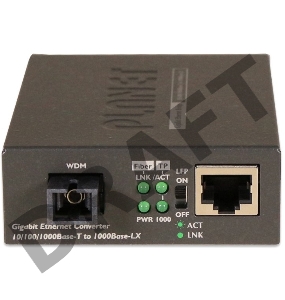 GT-806A60 медиа конвертер 10/100/1000Base-T to WDM Bi-directional Fiber Converter - 1310nm - 60KM