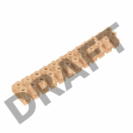 Клеммная колодка винтовая KВ-14 (6-14 мм²), ток 20 A, полиэтилен белый (ЗВИ) REXANT