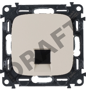 Механизм розетки комп. 1-м Valena Allure RJ45 CAT.5E UTP с лицевой панелью сл. кость Leg 753840