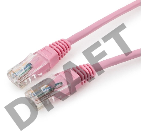 Патч-корд UTP Cablexpert кат.5e, 0.5м, литой, многожильный (розовый)