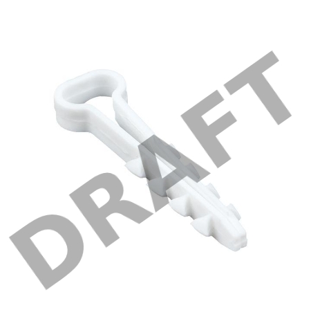 Дюбель-хомут d5-10мм для плоского кабеля полипропилен бел. (уп.50шт) EKF plc-cd-5x10w