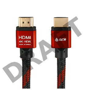 Greenconnect Кабель 3.0m HDMI версия 2.0, HDR 4:2:2, Ultra HD, 4K 60 fps 60Hz/5K*30Hz, 3D, AUDIO, 18.0 Гбит/с, 28/28 AWG, OD7.3mm, тройной экран, BICOLOR нейлон, AL корпус красный, GCR-51491 Greenconnect Кабель 3.0m HDMI версия 2.0, HDR 4:2:2, Ultra HD, 4