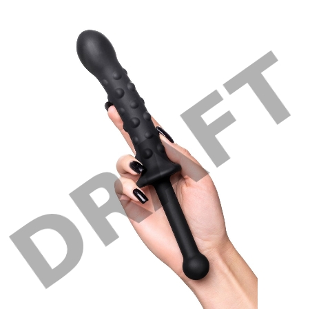 Фаллоимитатор двусторонний TOYFA POPO Pleasure, силикон, черный, 24,5 см