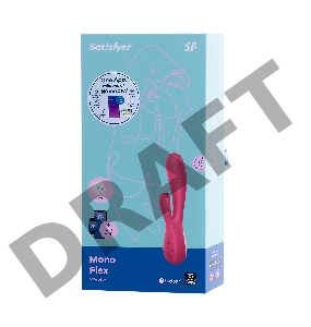 Нереалистичный вибратор Satisfyer Mono Flex, силикон, красный, 20,4 см.