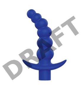 Синяя вибрирующая анальная елочка Sweet Toys - 10,8 см.