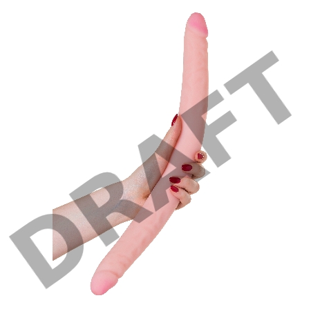 Двусторонний фаллоимитатор LoveToy LESBI TOUCH, телесный, 43 см