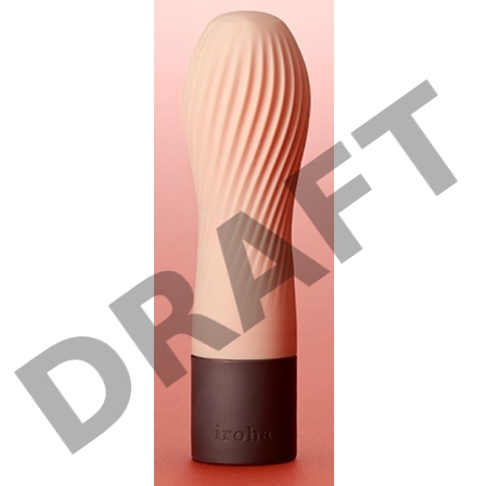 Персиковый рифленый мини-вибратор IROHA ZEN HANACHA - 12,7 см.