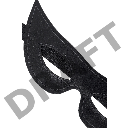 Маска открытая острая Pecado BDSM, натуральная кожа, черная