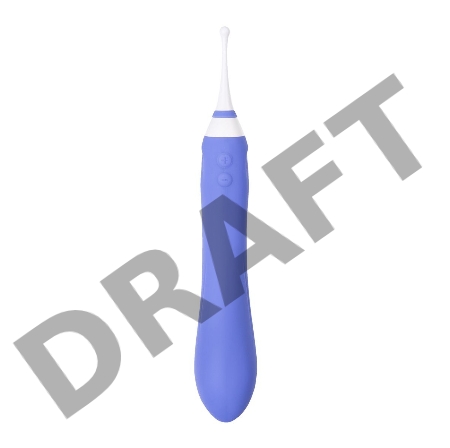 Вибратор LOVENSE Hyphy  с клиторальным стимулятором, силикон, фиолетовый, 21,6 см