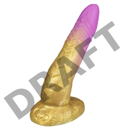 Золотистый фаллоимитатор Феникс mini - 18,5 см.