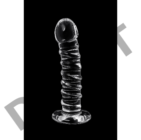 Нереалистичный фаллоимитатор Sexus Glass, стекло, прозрачный, 16 см