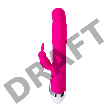 Вибратор с клиторальным стимулятором JOS BALLE, с движущимися шариками, силикон, розовый, 23 см