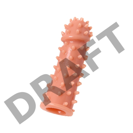 Насадка KOKOS реалистичная с дополнительной стимуляцией, TPE, телесная, 14.7 см