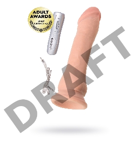 Реалистичный вибратор TOYFA RealStick Elite Vibro, TPR, телесный, 7 режимов вибрации, 21 см.