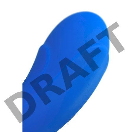 Нереалистичный вибратор L'EROINA by TOYFA Blury, силикон, синий, 18,5 см, Ø 3,4